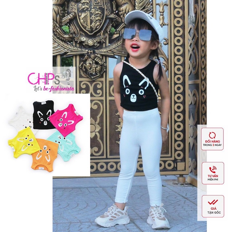 Áo Croptop Sát Nách Họa Tiết Dễ Thương Cho Bé Gái Màu Sắc Cực Yêu