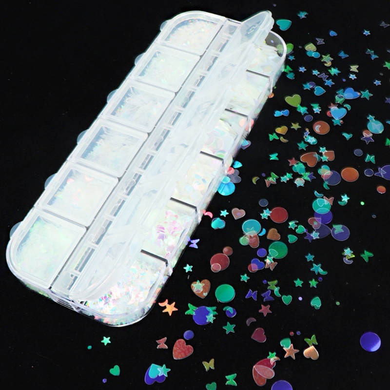 ✿ Bột Nhũ Kim Tuyến 3D Lấp Lánh Trang Trí Móng Tay Nghệ Thuật