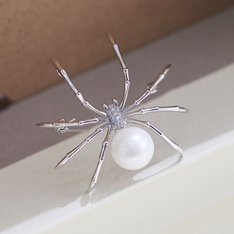 Ghim Cài Áo Hình Côn Trùng Đính Ngọc Trai Giả Thời Trang