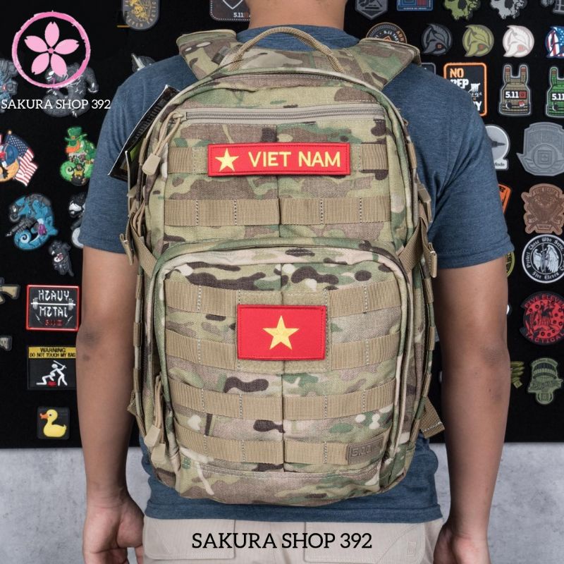 Patch CỜ Velcro Logo Vải Thêu Cờ Việt Nam Dán 8cm × 5cm