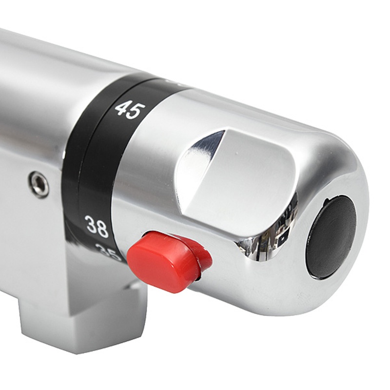 Vòi Nước Điều Khiển Nhiệt Độ Bằng Đồng Thau Mạ Chrome Gắn Tường Nhà Tắm