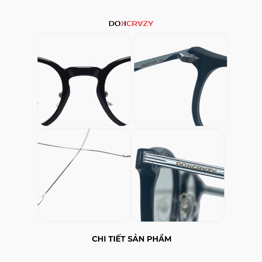 Gọng kính chữ nhật DOKCRAZY SHINY thời trang nam nữ cao cấp