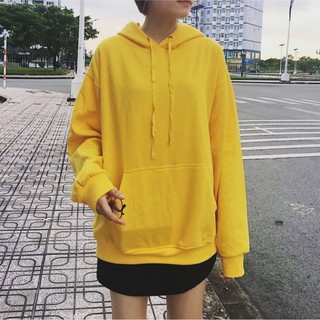 Áo HOODIE BASIC YELLOW Vàng Trơn UNISEX
