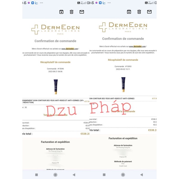 Kem dưỡng da mắt DermEden 15ml