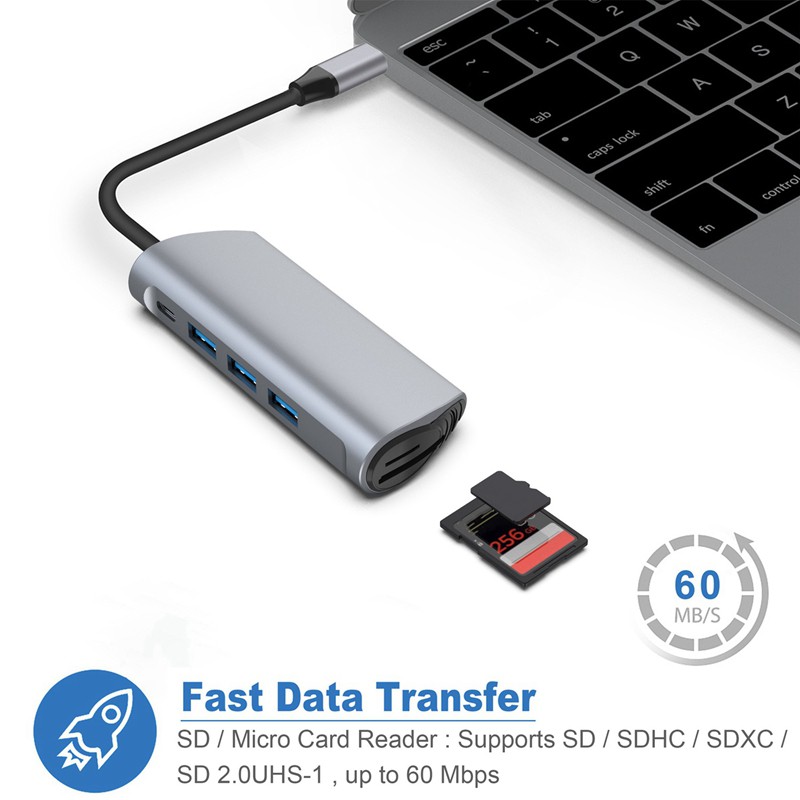 Bộ Chia Cổng Hdmi Usb 3.0 6 Trong 1 Chất Lượng Cao Cho Macbook Pro Samsung Galaxy | BigBuy360 - bigbuy360.vn