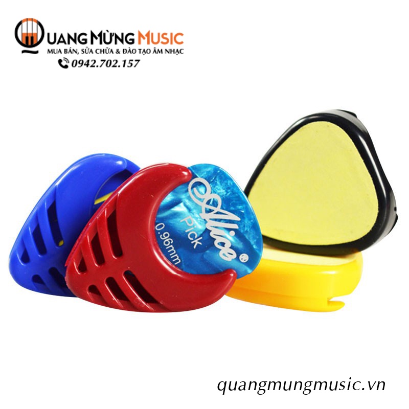 Hộp Đựng Pick Móng Guitar Nhựa Nguyên Sinh Nhiều Màu - Hộp dán đựng pick phím gảy