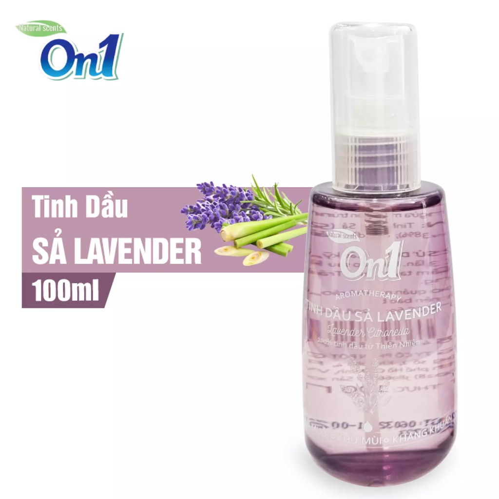 Tinh dầu xịt phòng On1 Sả Lavender dung tích 100ml - 100% tinh dầu từ thiên nhiên