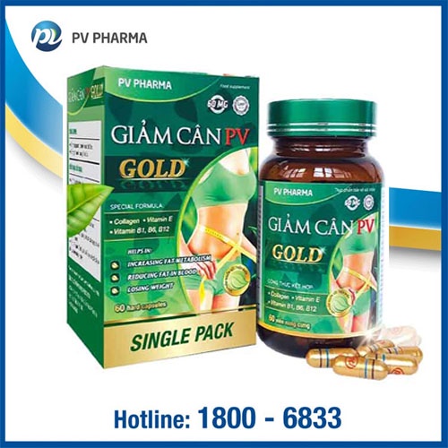 VIÊN UỐNG GIẢM CÂN PV GOLD - HÀNG CHÍNH HÃNG - DƯỢC PHÚC VINH