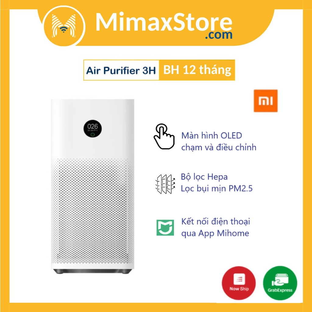 [Hỏa Tốc - HCM] Máy Lọc Không Khí Mi Air Purifier 3H | 3C Chính Hãng | Bản Quốc Tế | BH 12 Tháng | Mimax Store