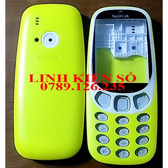 VỎ NOKIA 3310 2017 CÓ PHÍM MÀU VÀNG