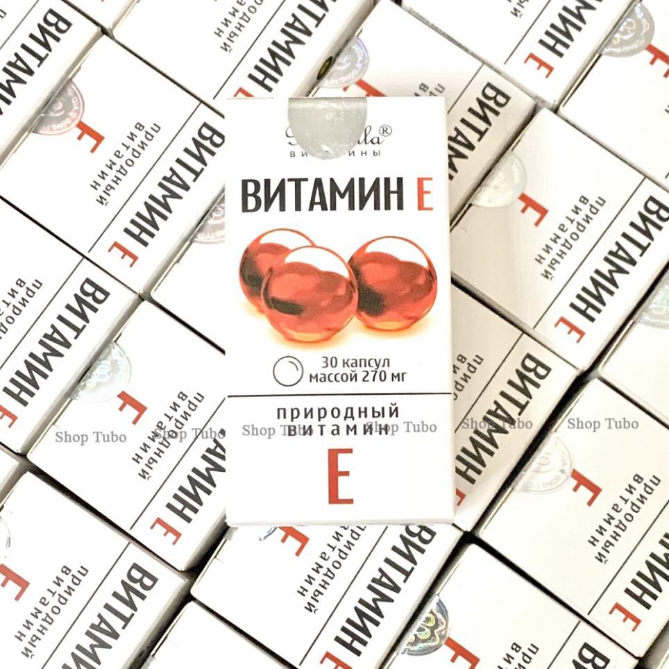Vitamin E đỏ, viên uống đẹp da vitamin đỏ Nga, hàm lượng 270mg và 400mg