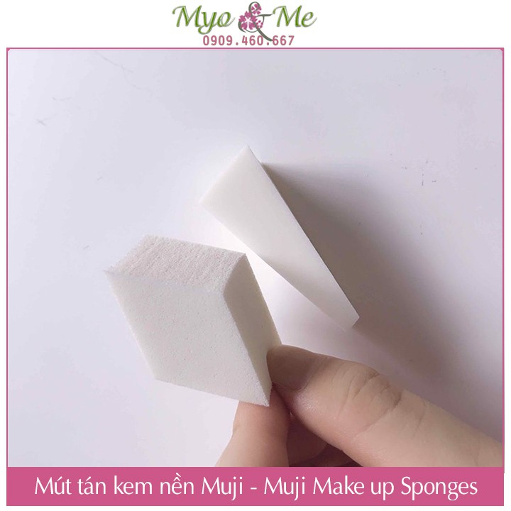 (Mẫu mới gói 40 miếng) Mút tán kem nền Muji - Make up Sponges