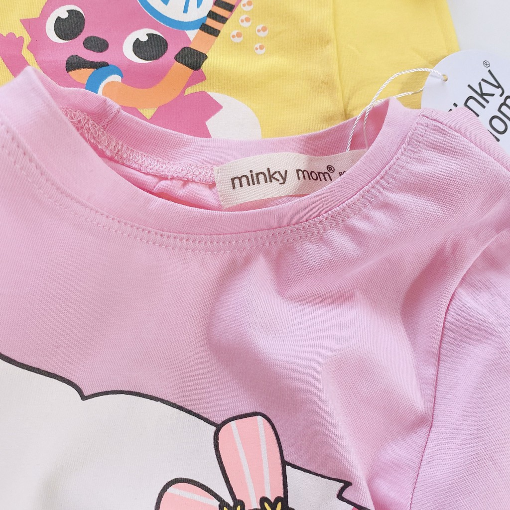 Sale !!! Bộ Cộc Tay Cotton 100% Hàng Minky Mom Họa Tiết Ô Tô Vàng Nền Cam Cho Bé (8-18kg)( 1479) Shop Phúc Yến