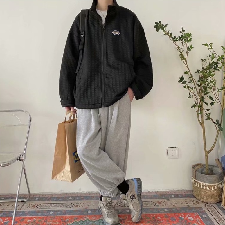 Áo Khoác Màu Trơn Tay Dài Dáng Rộng áo khoác nỉ Đơn Giản áo khoác nữ form rộng Phong Cách Hàn Quốc áo khoác Nam Nữ