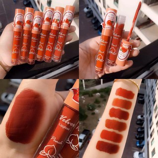 Son Kem Lì Trái Đào Kiss Beauty Velver Lipgloss Peach NO.70060