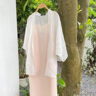 Kimono Trắng thêu thiết kế Betterista