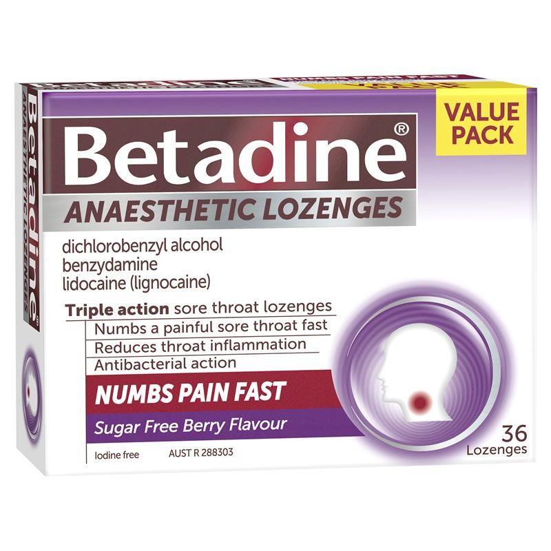 Viên Ngậm Giảm Ho BETADINE SORE THROAT LOZENGES