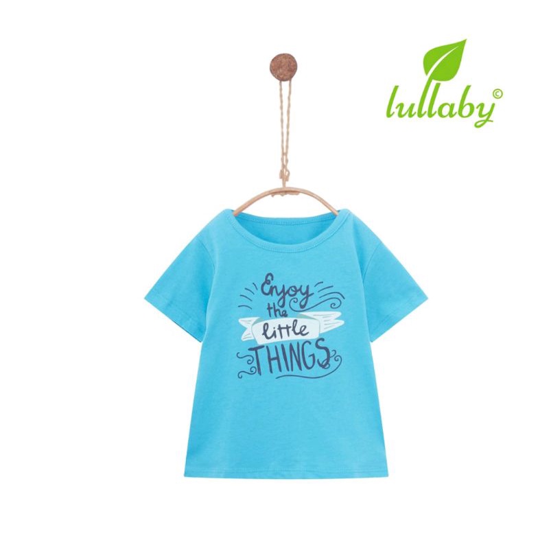 Lullaby - Thanh lý lẻ size - Áo phông cộc tay cài vai bé trai (size 3-6tháng/dưới 8kg)