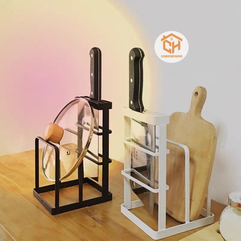 Giá Cài Vung Inox Sơn Tĩnh Điện, Giá Inox Để Bàn Nhà Bếp Siêu Tiện Lợi