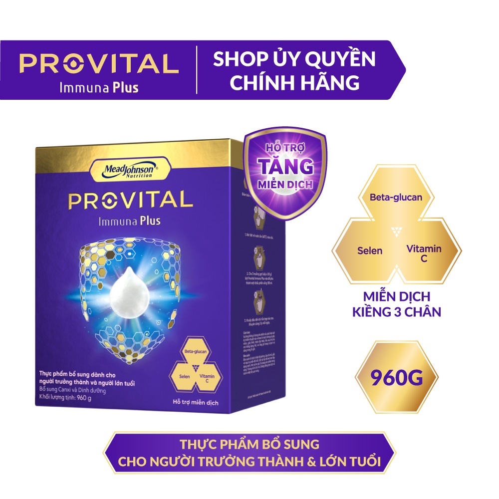 Sữa cho người trưởng thành và lớn tuổi Provital Hộp 960G chính hãng 100% - Giúp tăng cường hệ miễn dịch
