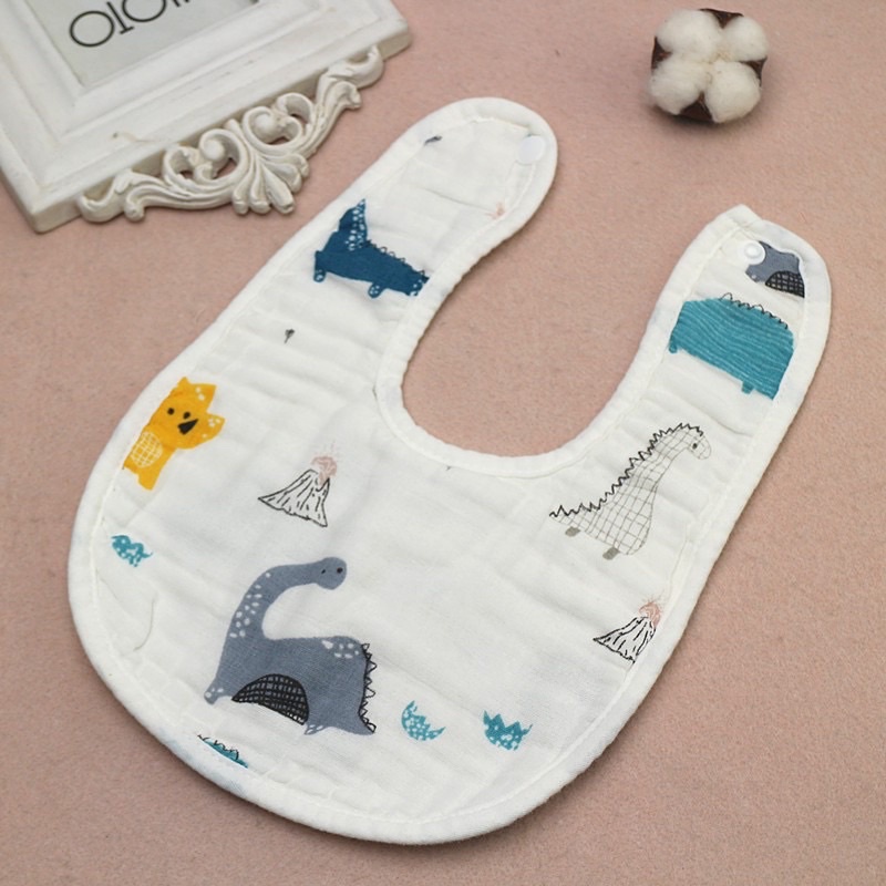 Yếm xô cúc bấm 6 lớp cho bé