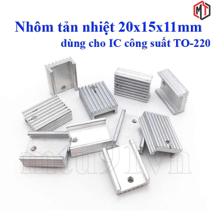 ( 2 Cái ) - NHÔM TẢN NHIỆT TO-220 Kích thước 20x15x11mm