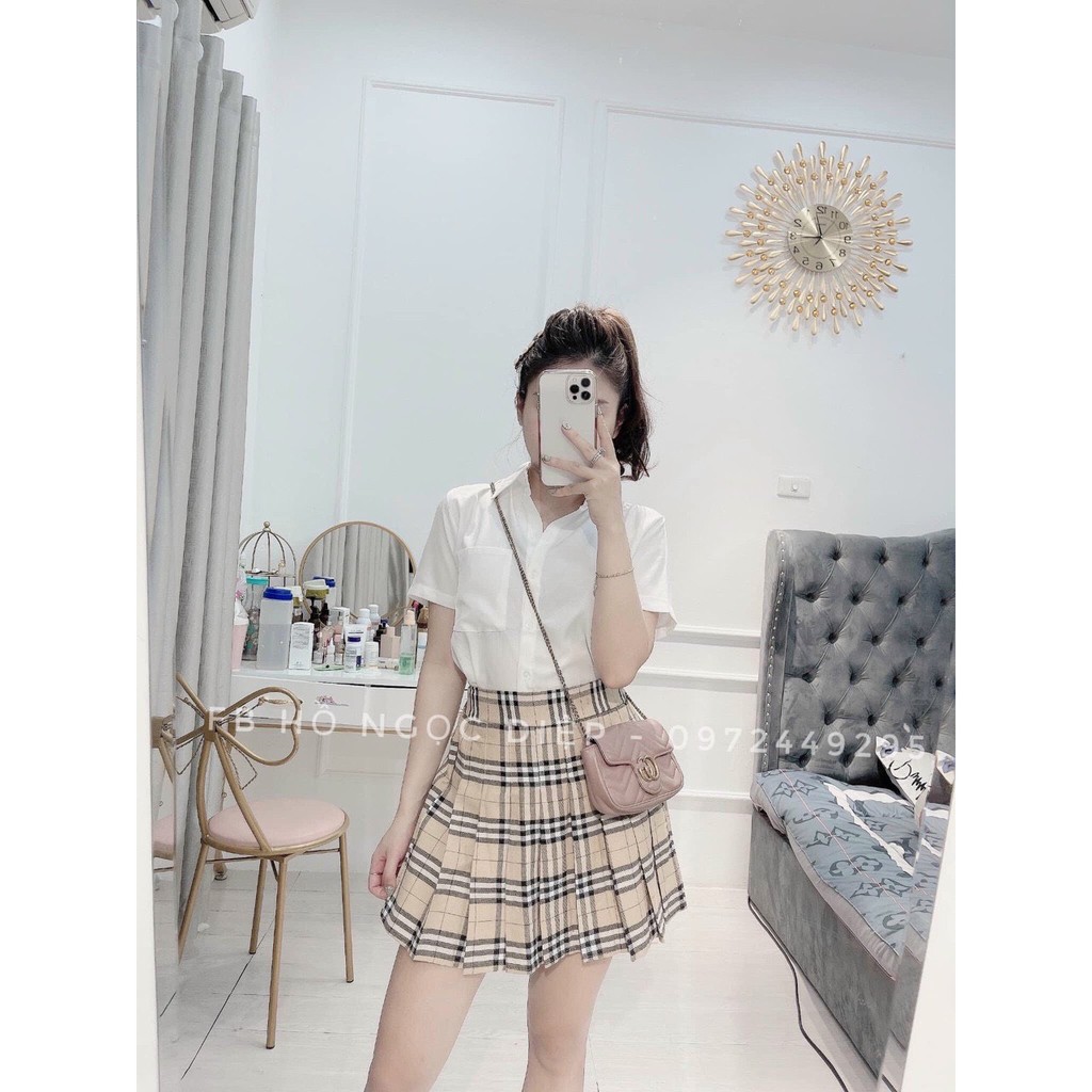 Áo sơ mi GU bạn gái nào mặc cũng xinh