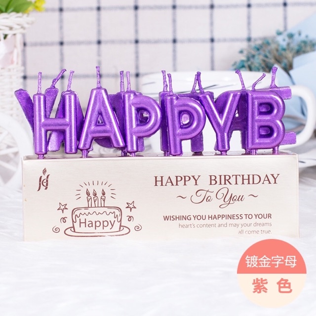 Nến Sinh Nhất HAPPY BIRTHDAY - Giao màu ngẫu nhiên