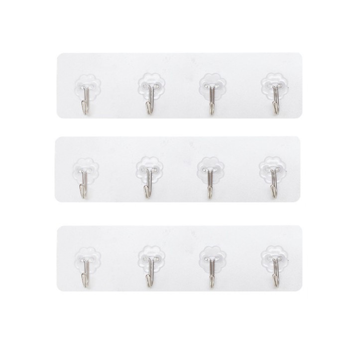 Vỉ 4 móc dán tường treo đồ tiện dụng