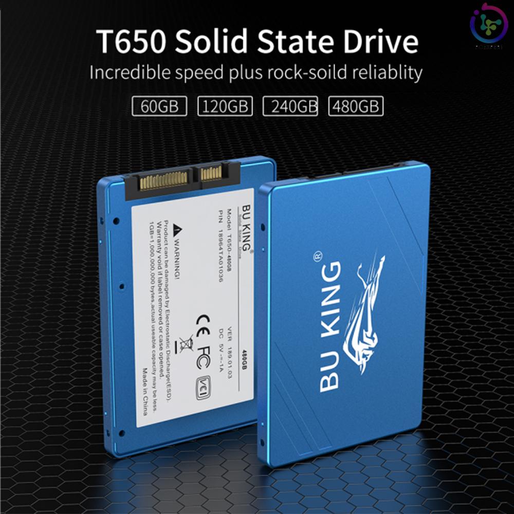 BU KING SSD2.5inch Black Bear Compatibility Speed Transmission &amp; Rock-solid Reliability High-quality Memory Chips Black 120GB