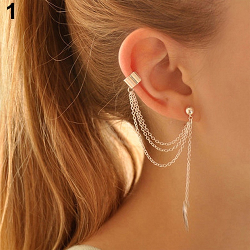 Atlantamart| 1 Khuyên VàNh Tai HợP Kim DạNg Dây XíCh ĐộC ĐáO