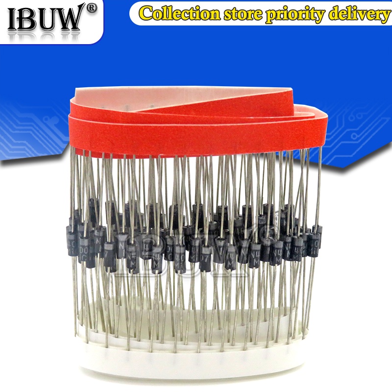 Set 100 Điốt Chỉnh Lưu 1N4007 1N5819 1N4001 UF4007 FR107 FR157 FR207 1N4004 1N4937 HER107 RL207 1N5817 1N5399 DO-41 1N60 4N914