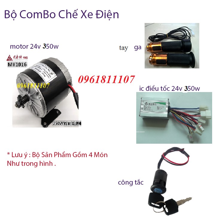 combo chế xe điện 24v 350w