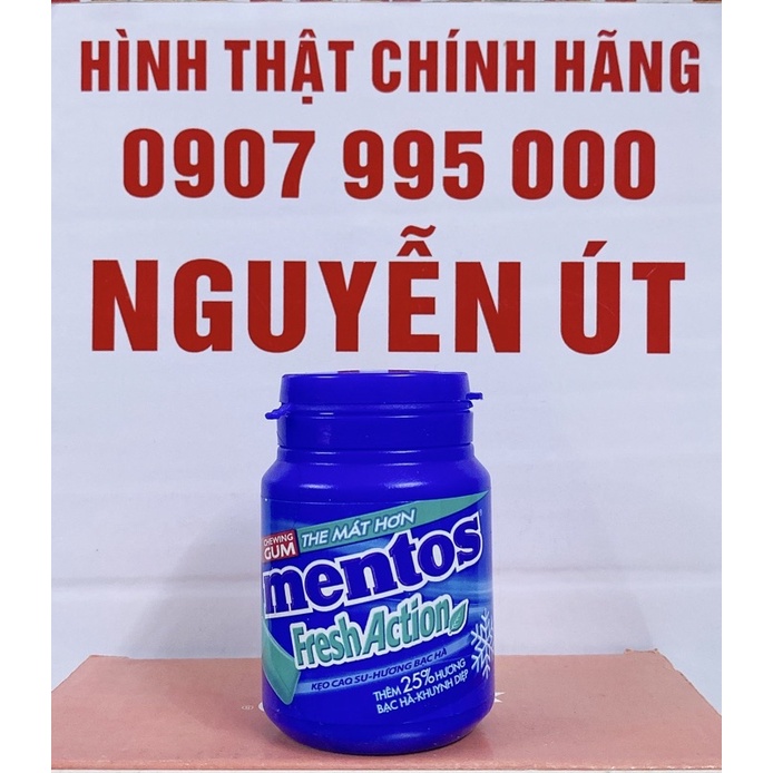 kẹo gum mentos bạc hà hủ 56g