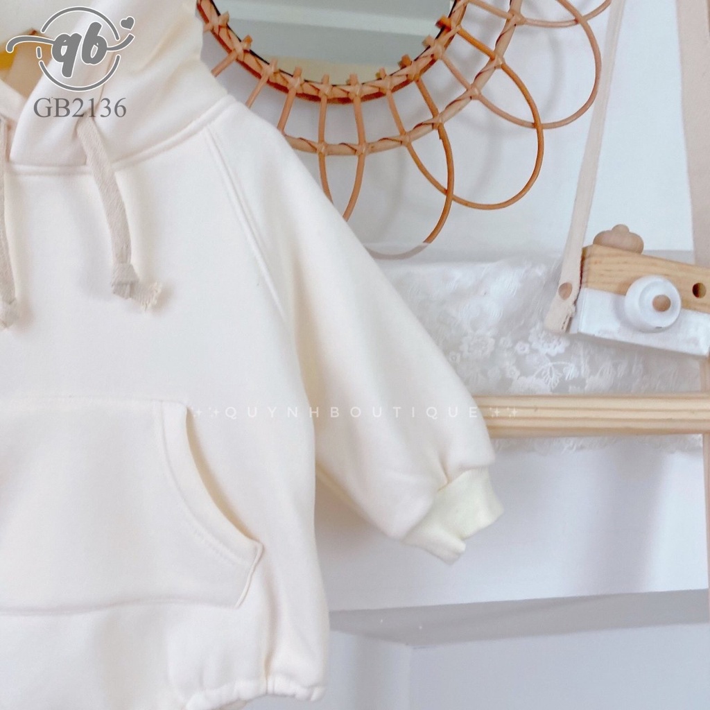 Body trẻ em Quỳnh Boutique Mẫu body hoodie gấu cho bé yêu