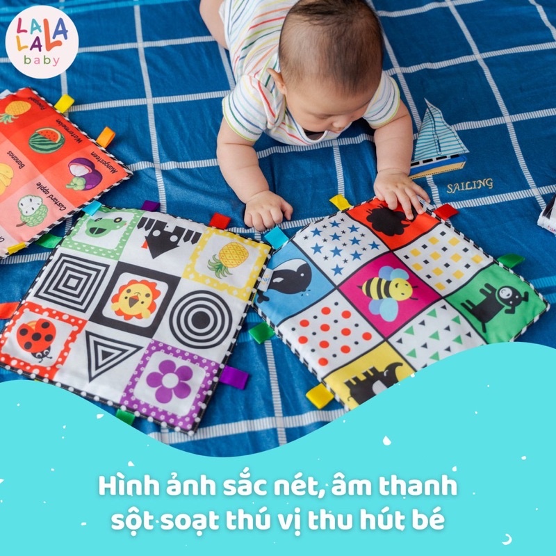 Đồ Chơi Trí Tuệ Tranh Vải Sột Soạt Cho Bé Sơ Sinh Học Giáo Dục Sớm - Tummy Time - Lalala Baby