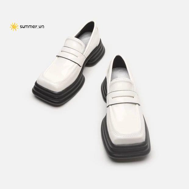 Giày Da Bít Mũi Đế Dày Phong Cách Anh Quốc Cổ Điển 2022