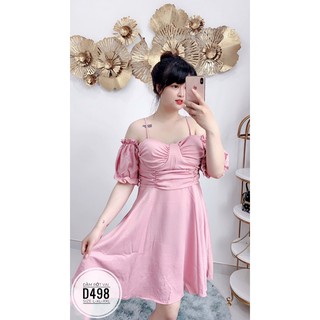 Bigsize Đầm rớt vai D498