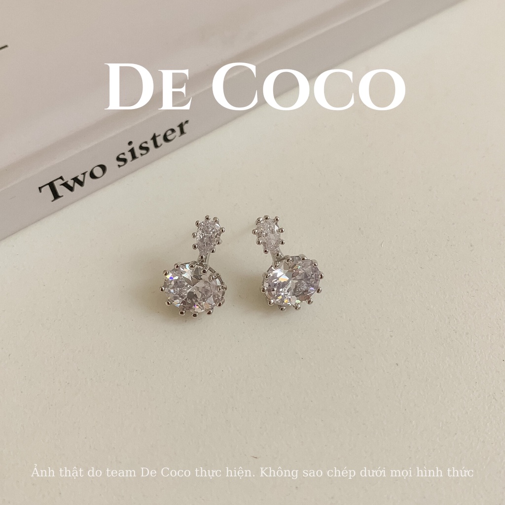 Khuyên tai đính đá mạ vàng Twinkle decoco.accessories