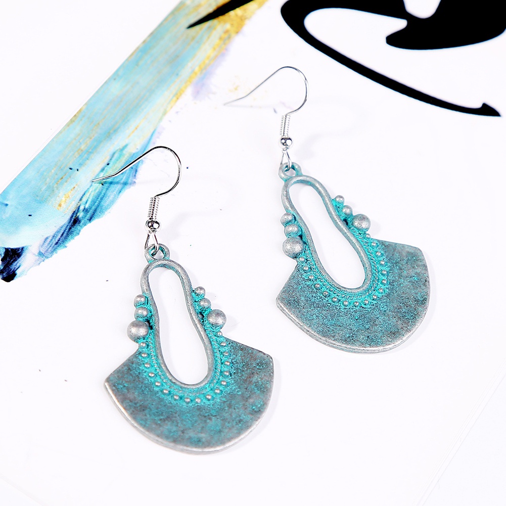 Đôi Bông Tai Họa Tiết Hình Học Thời Trang Cho Nữ