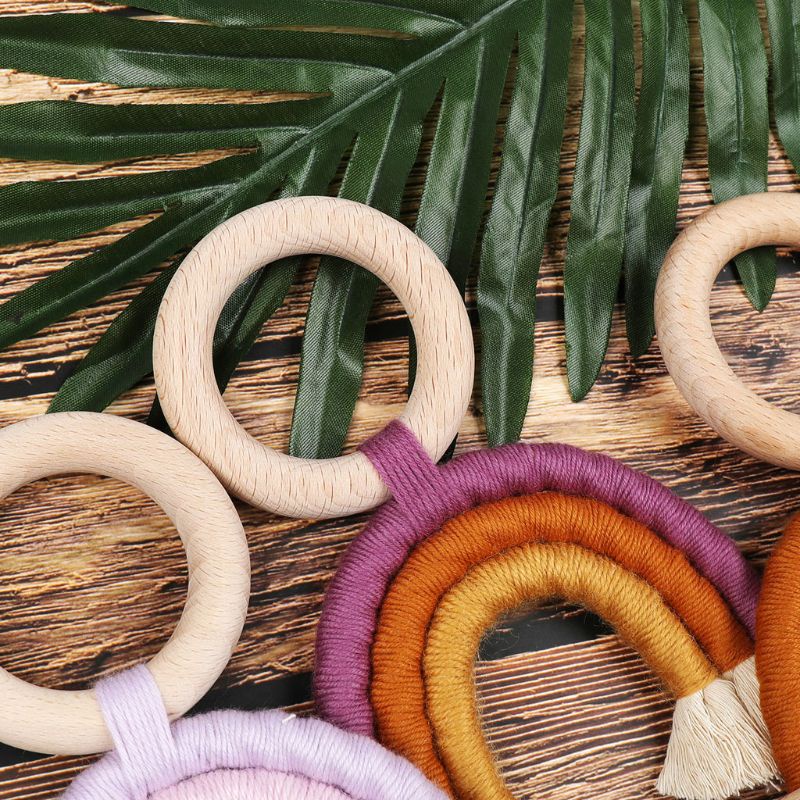 Vòng Cầu Vồng Đan Móc Treo Trang Trí Trung Tâm Cho Bé Sơ Sinh