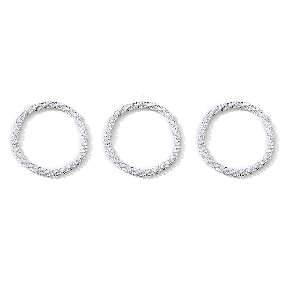 Bộ 3 Nhẫn Bạc Lấp Lánh Phong Cách Hàn Quốc