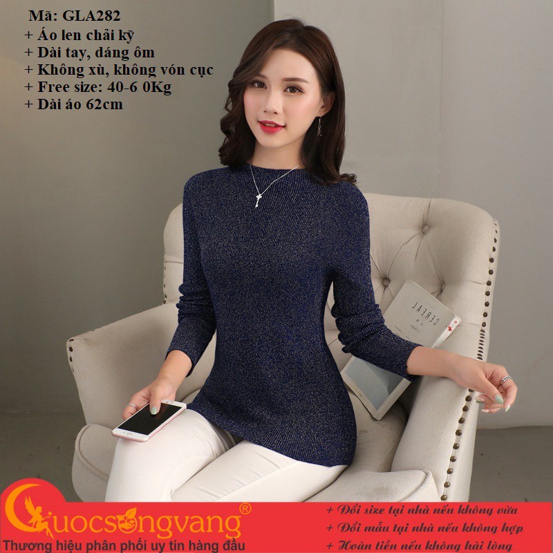 Áo len nữ dài tay áo len dáng ôm GLA282 Cuocsongvang