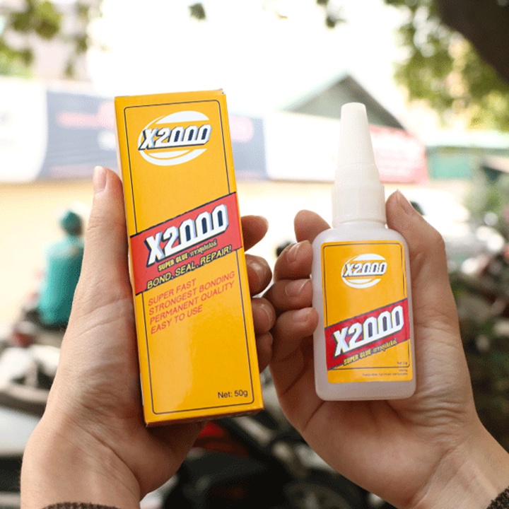 Keo Dán X2000 Siêu Dính, Keo Dán Đa Năng Dán Tất Cả Vật Liệu Bằng Gỗ, Vải, Gốm Sứ, Nhựa An Toàn Với Da Tay (Dạng nước)