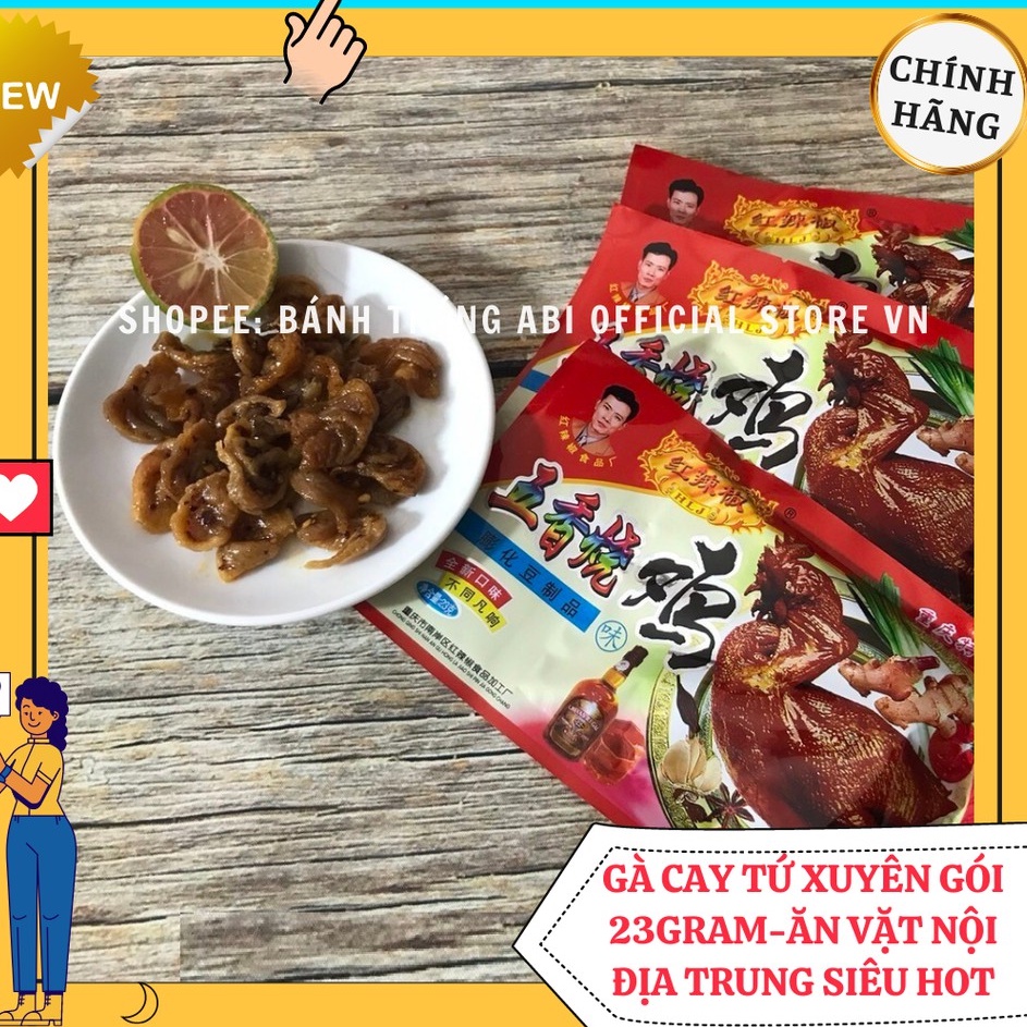 [Mã LIFEHL15K giảm 10% đơn 0Đ] [MỒI NHẬU NGON] GÀ CAY TỨ XUYÊN GÓI 21GRAM