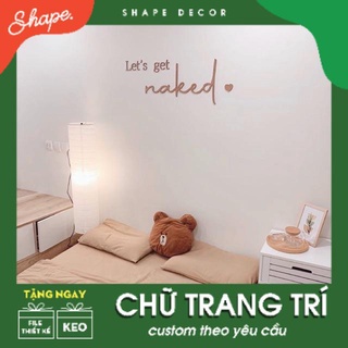Chữ gỗ dán nổi trang trí phòng ngủ