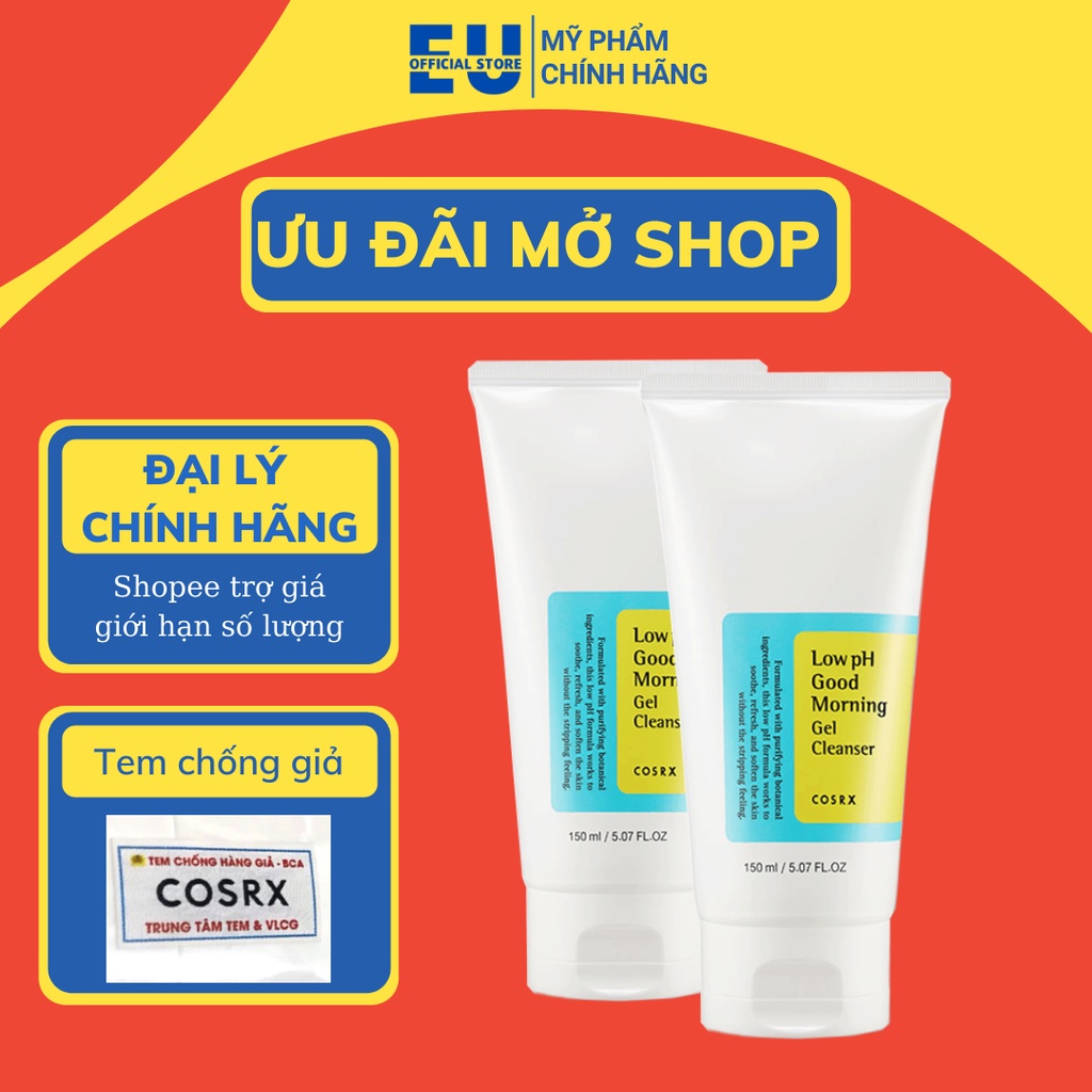 [Mã COSDAY - 50k đơn 250k] [Loại 150ml] Sữa Rửa Mặt Cosrx Low PH Good Morning Gel Cleanser Dạng Gel Chiết Từ Dầu Cây Trà