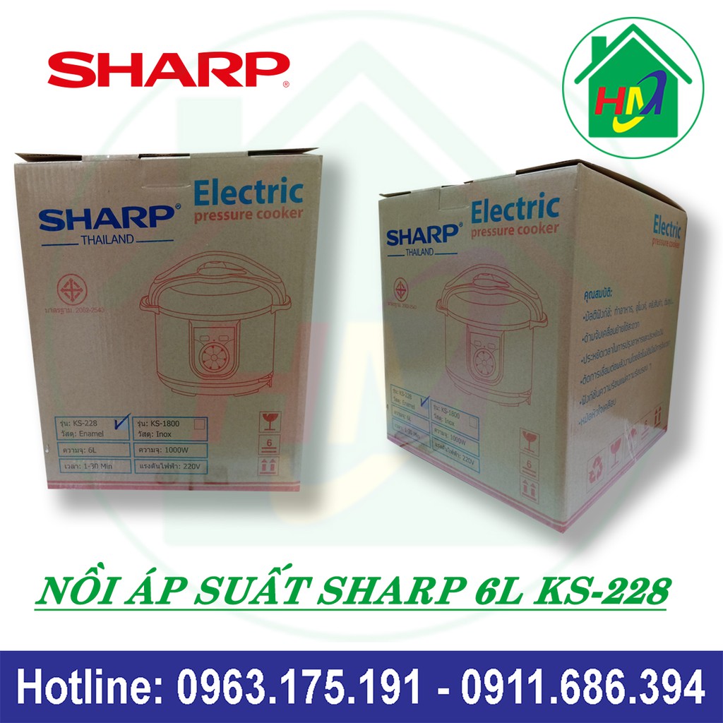 Nồi Áp Suất Đa Năng Sharp KS-228 Dung Tích 6L