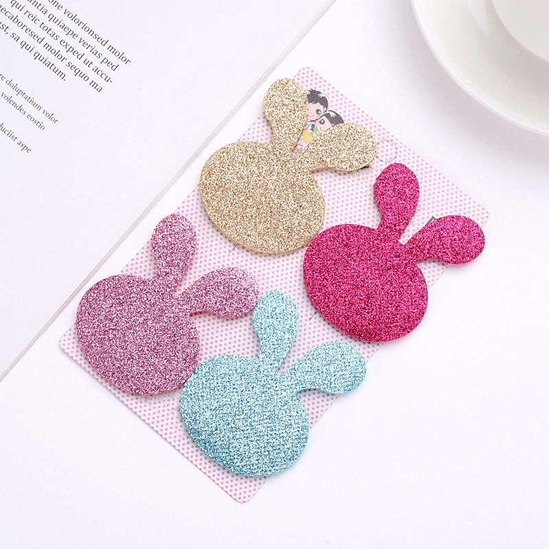 Set 4 miếng dán tóc nhũ kim tuyến nhiều màu sắc kích thướt 4x7 cho bé