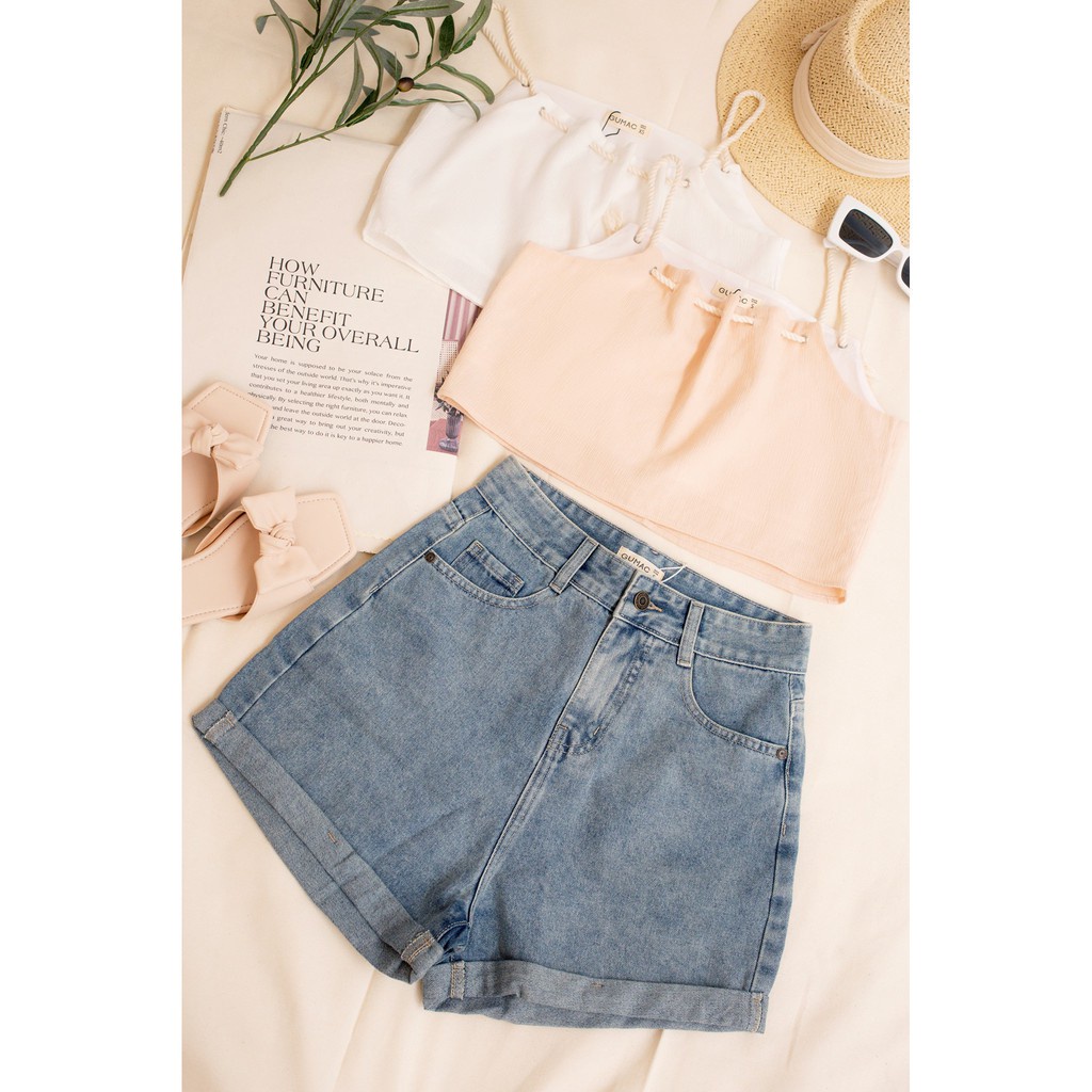 [Mã WABRGUM giảm 10% tối đa 30K đơn 99K] Áo sát nách đan dây GUMAC dáng croptop AB677 | BigBuy360 - bigbuy360.vn